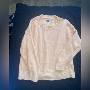 American Eagle Outfitters Cream Crew Neck Sweater